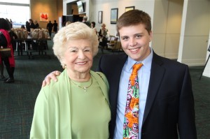Sophomore Aleck Bratt was happy that he got to spend time with his Bubbe, Anne Bratt, that evening.