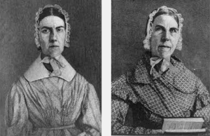 Angelina (left) and Sarah (right) Grimke. Kidd's character Hetty "Handful" Grimke is not a historical person, but adds great meaning to the story.