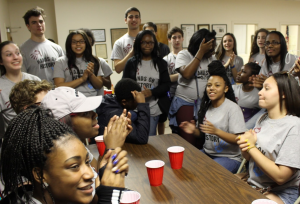 HBHA and UA students sing together at Temple Mishkan Israel in Selma, Ala.. Photo by Sagi Rudnick.